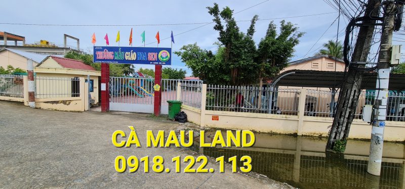 Bán đất chợ Cái Rắn Phú Hưng Cái Nước Cà Mau trường hoa sen